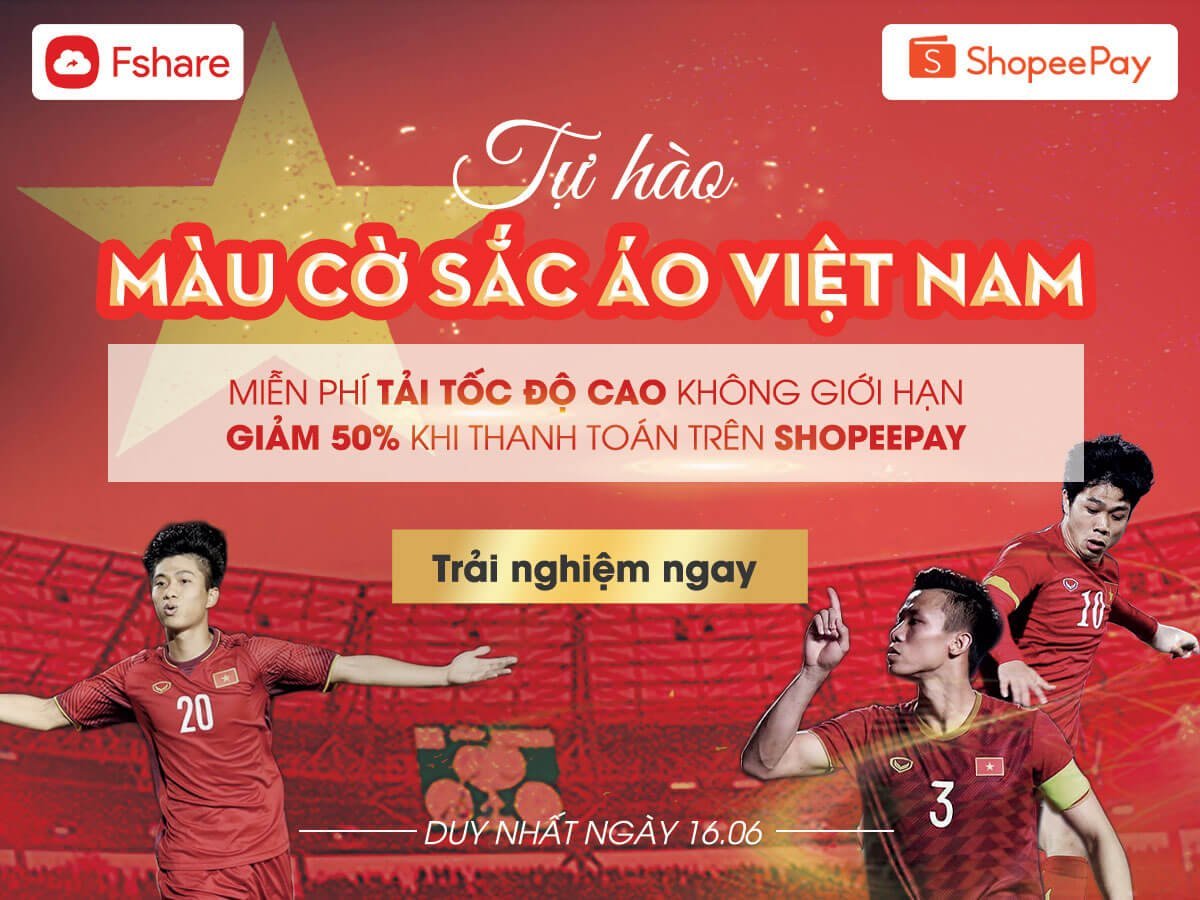 Tự hào màu cờ sắc áo Việt Nam | Fshare đãi tiệc lớn – Duy nhất ngày 16/6!!!!