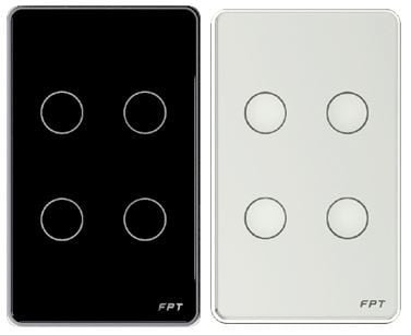 Công tắc cảm ứng thông minh Athena FPT SmartHome 5 Cong tac cam ung thong minh Athena hinh chu nhat 4 nut