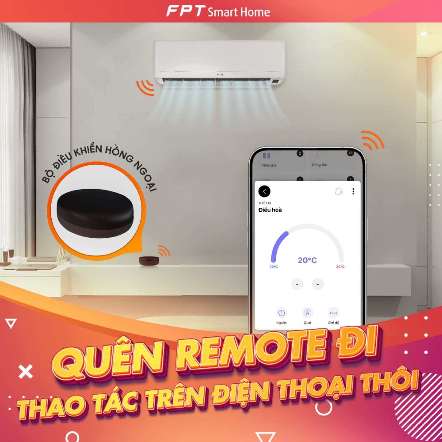 Bộ Điều Khiển Hồng Ngoại FPT 3 Tinh nang dieu hoa IR web2
